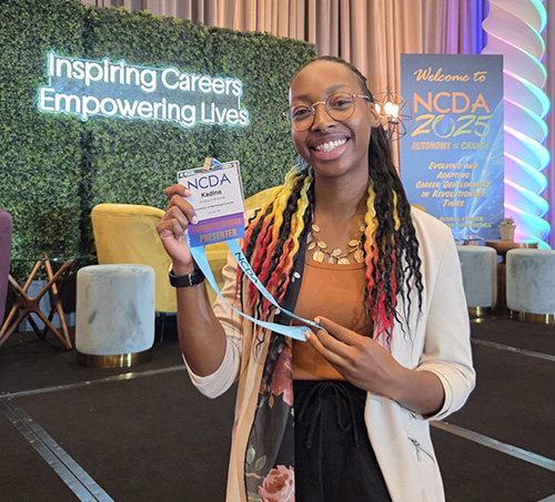 Kadina Koonce, assistant director of career development and planning, presented two sessions at the National Career Development Association annual conference in Atlanta.