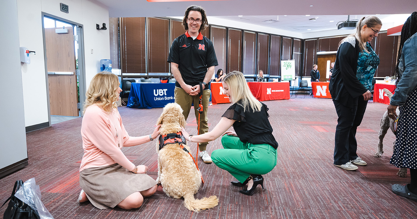 Neely and Four-Legged Friend Building Community on Campus