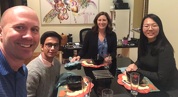 Faculty Host Dinners with International Students