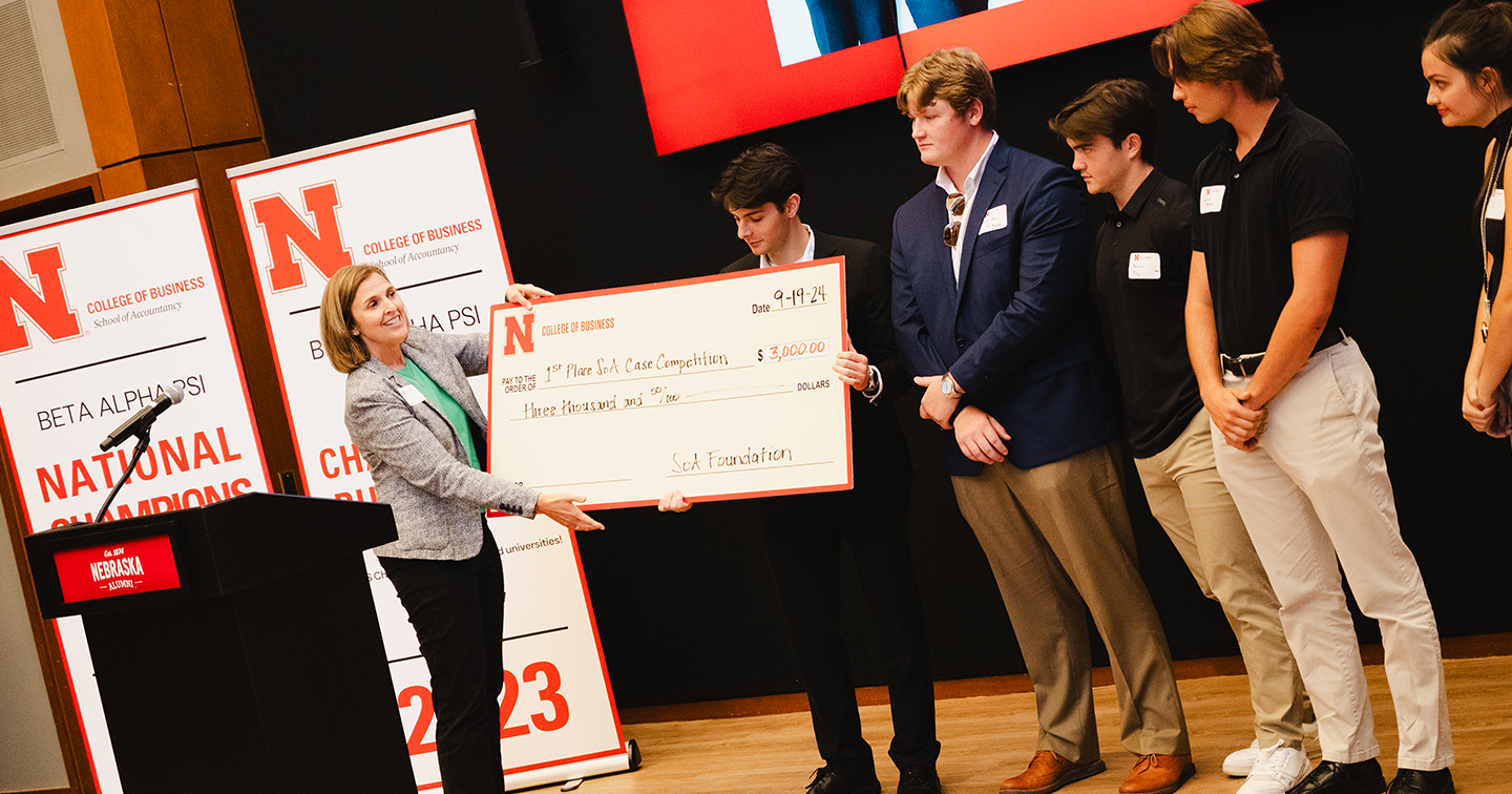 Nebraska Students Win $6,000 in Inaugural Intermediate Accounting Case Competition